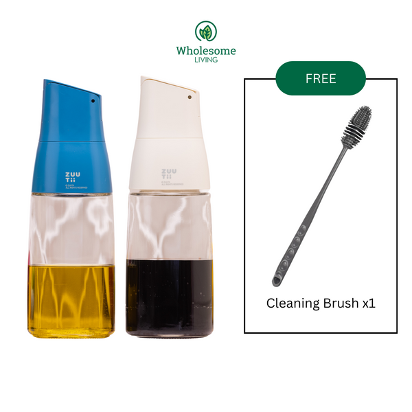[Pre-Order: 15 June 2024] ZUUTII Oil Carafe 500ML x2 FREE Cleaning Brush x1