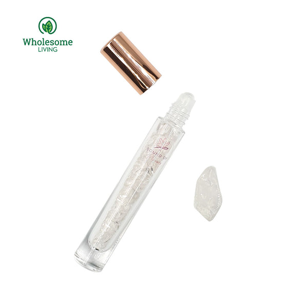 Vibrational Healing Rollers - Clarity (Clear Quartz with Peppermint, Lime/Lemon essential oils)