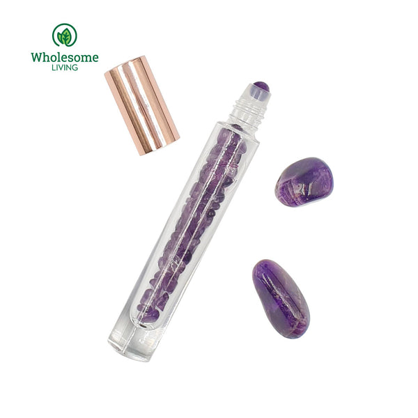Vibrational Healing Rollers - Confidence (Amethyst stone with lavender & frankincense essential oils)