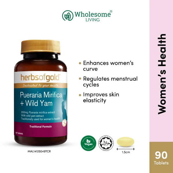 Herbs Of Gold Pueraria Mirifica Plus Wild Yam (30s/90s)