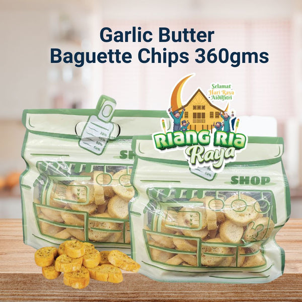 Roti-Roti Garlic Butter Baguette Chips 360g/pack x 1