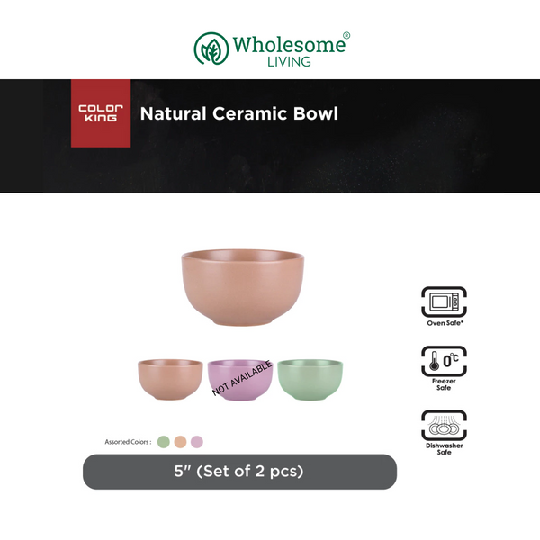 [Set of 2] Color King Luno Collection 5“ Bowl Set