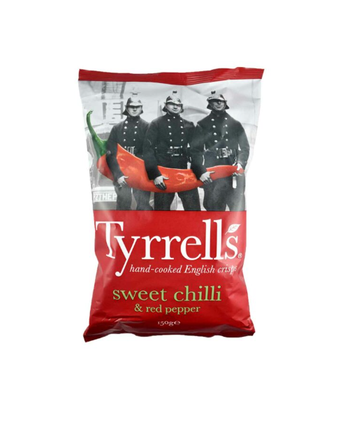 TYRRELL'S UK- Sweet Chilli & Red Pepper Potato Chips 150g