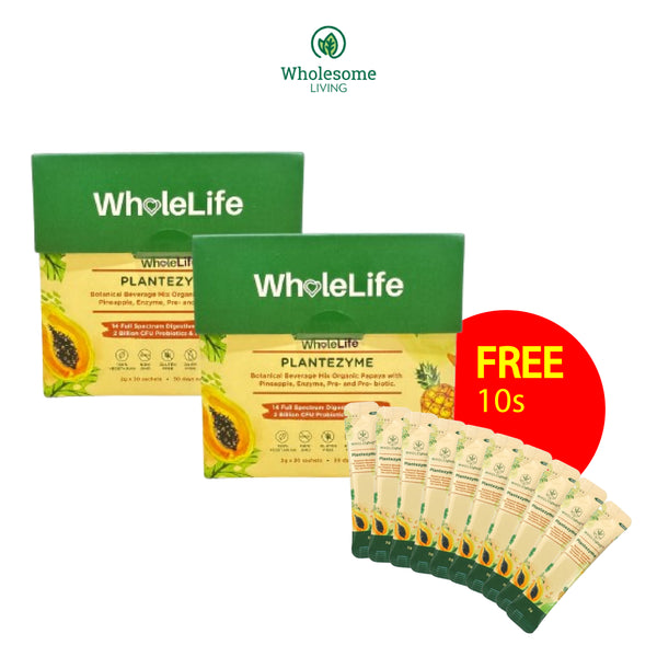 [BUY 2 FREE 10S] [TWIN PACK] WholeLife Plantezyme 2g x 30s x2 + 10s