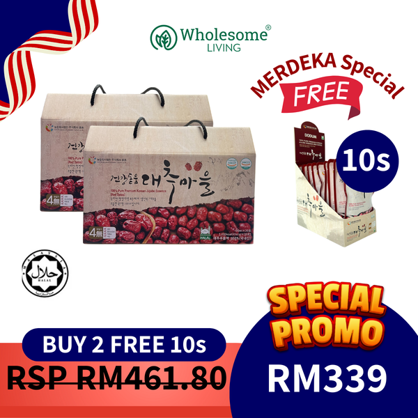 [BUY 2 FREE 10s] Dodum Korean Jujube Essence 100ml x30s x2 FREE Jujube 10s