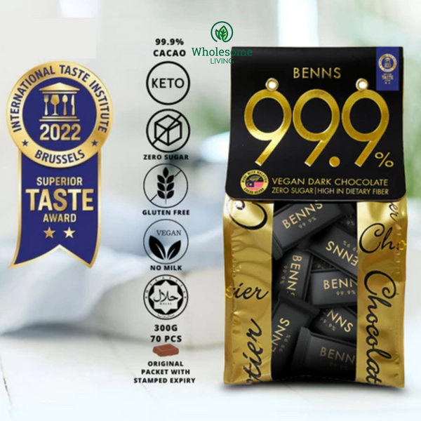 BENNS 99.9% Zero Sugar Dark Chocolate 300g