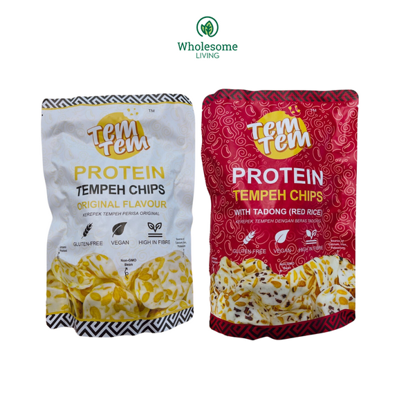 [Twin Pack] Tem Tem Tempeh Chips (Original+Red Rice) 100g