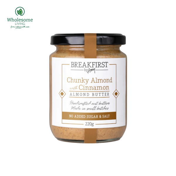 BREAKFIRSTBYAMY Chunky Almond Butter with Cinnamon 220g