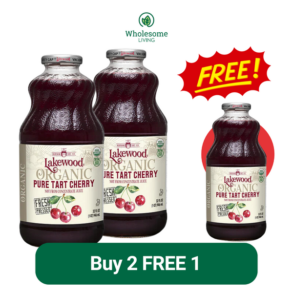 [Buy 2 Free 1] Lakewood Organic Pure Tart Cherry (32oz) x2 + FREE Tart Cherry x 1