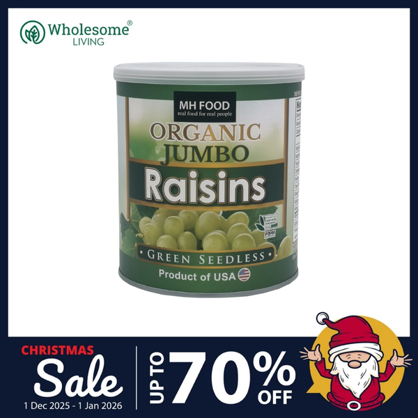 MH Organic Jumbo Raisins Green Seedless 300g