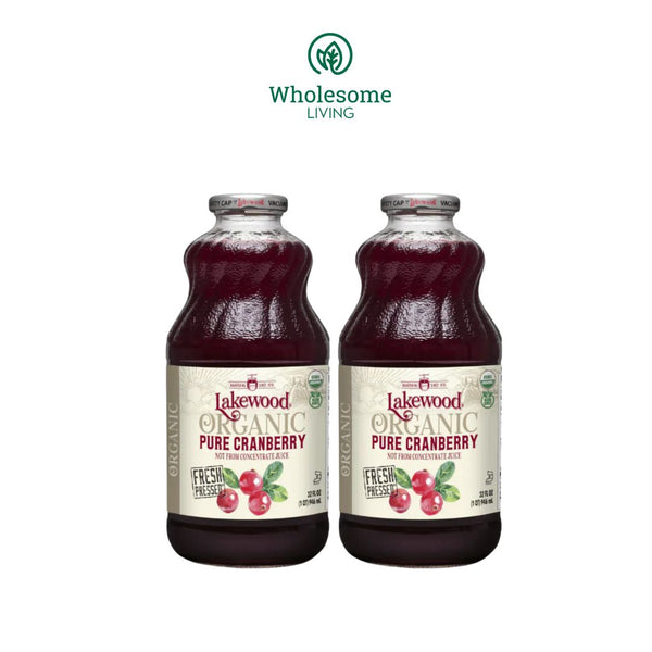 Lakewood Organic Pure Cranberry Juices (32oz) x2