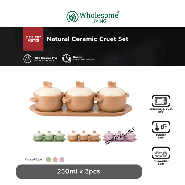Color King LUNO Ceramic Cruet Set