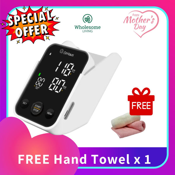 Dr Haus Intelligent Type Digital Blood Pressure Monitor DH-B100 + FREE Luxury Hand Towel