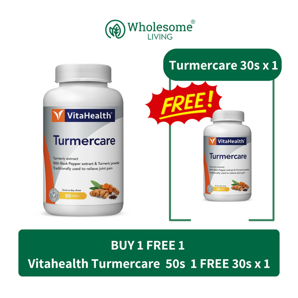 [Buy 1 FREE 1] VitaHealth Turmercare Turmeric Extract 50s x1 FREE Turmercare 30s x1