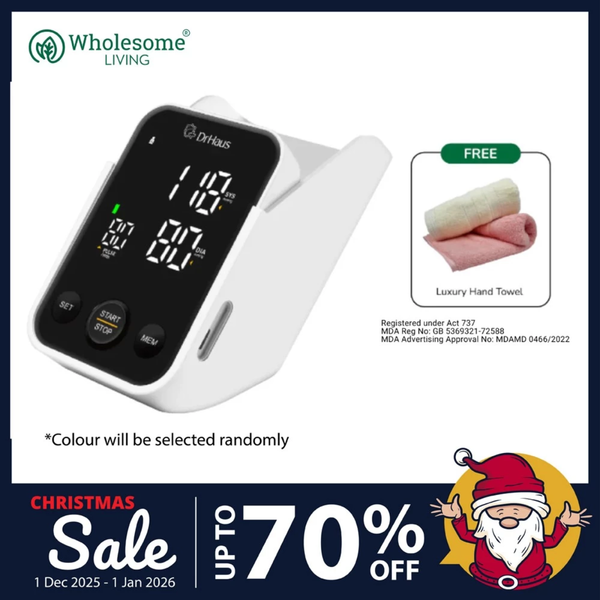 Dr Haus Intelligent Type Digital Blood Pressure Monitor DH-B100 + FREE Luxury Hand Towel