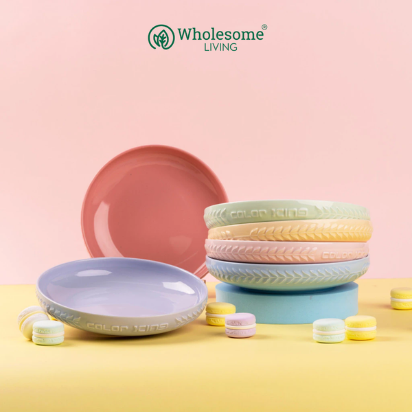 [Set of 6] Color King LUXE Macaron Series Ceramic Plate 8" 700ML