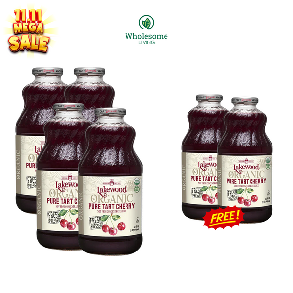 [11.11] [B4F2] Lakewood Gluten Free Organic Pure Tart Cherry (32oz) x4 FREE Tart Cherry 32oz x2