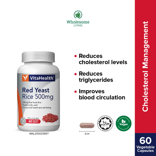 VitaHealth Red Yeast Rice 500mg 60s