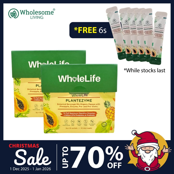 [Twin Pack] WholeLife Plantezyme 2g x 30s x 2 boxes FREE Plantezyme 6s