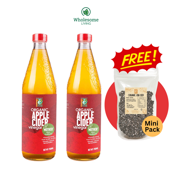 [Buy 2 FREE Chia Seed] Radiant Organic Apple Cider Vinegar 750ml x 2