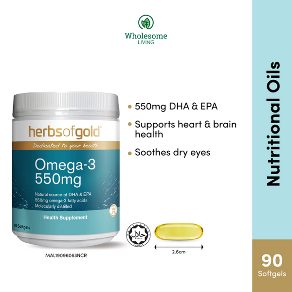 Herbs of Gold Omega-3 550mg 90s