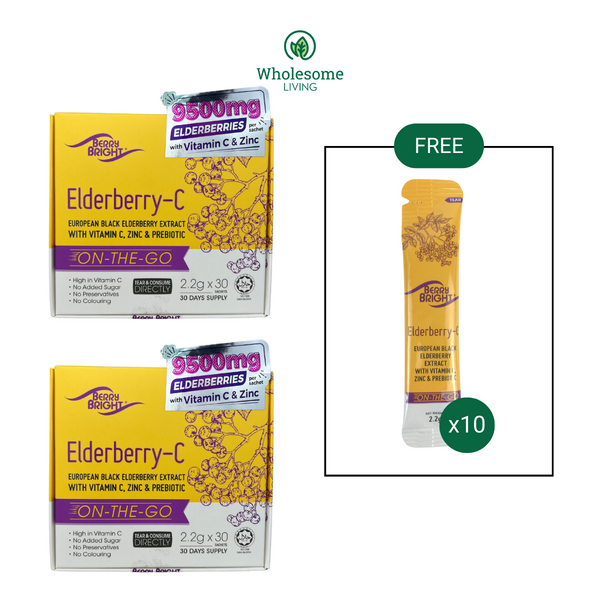 [Twin Pack] Berry Bright Elderberry C 2.2g x30s x2 FREE Elderberry C 10s