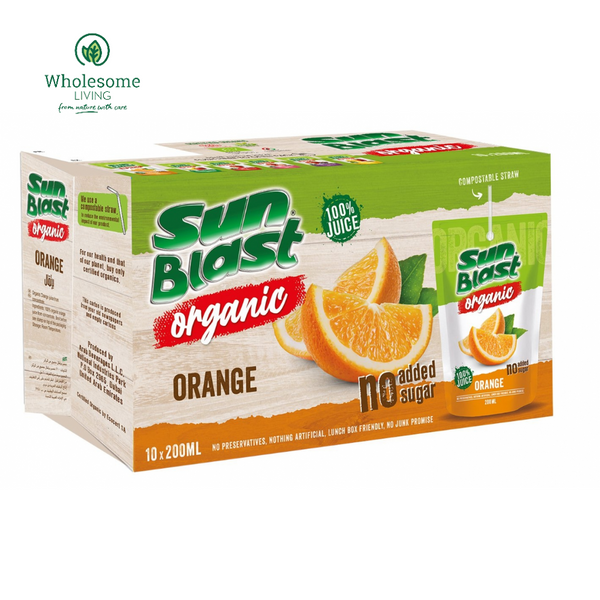 Sun Blast Organic Orange Juice (200ml x 10packs)