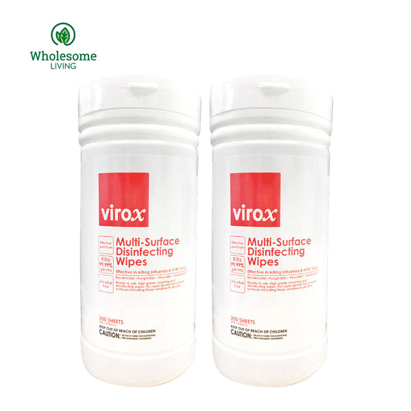 [TWIN PACK] Virox Multi Surface Disinfecting Wipes 200s x2 bottles