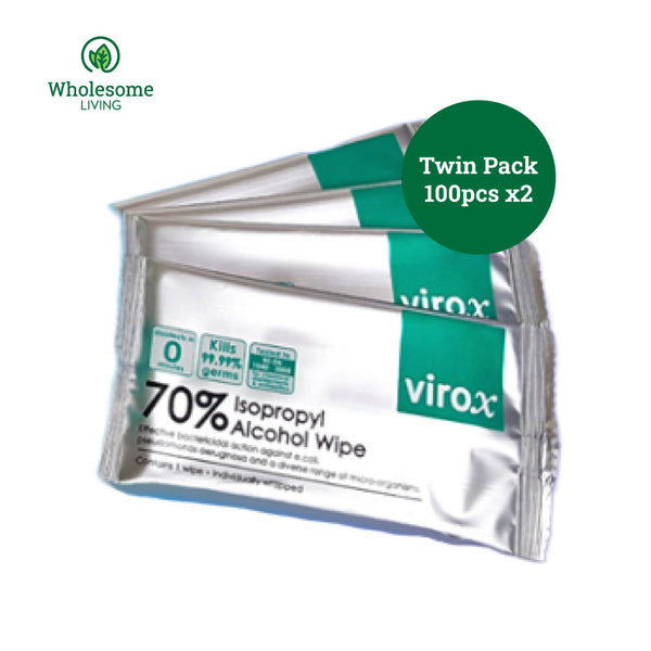 [TWIN PACK] Virox 70% Alcohol Wipes 100pcs x 2