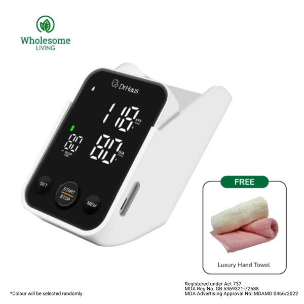 Dr Haus Intelligent Type Digital Blood Pressure Monitor DH-B100 + FREE Luxury Hand Towel