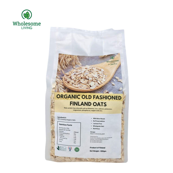 Wholesome Living Organic Old Fashioned Finland Oats 500g