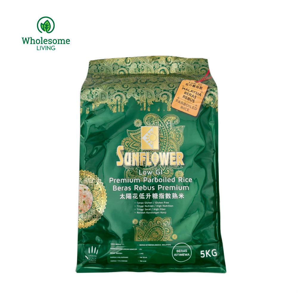 Sunflower Premium Parboiled Rice 5kg – WholesomeLiving.my