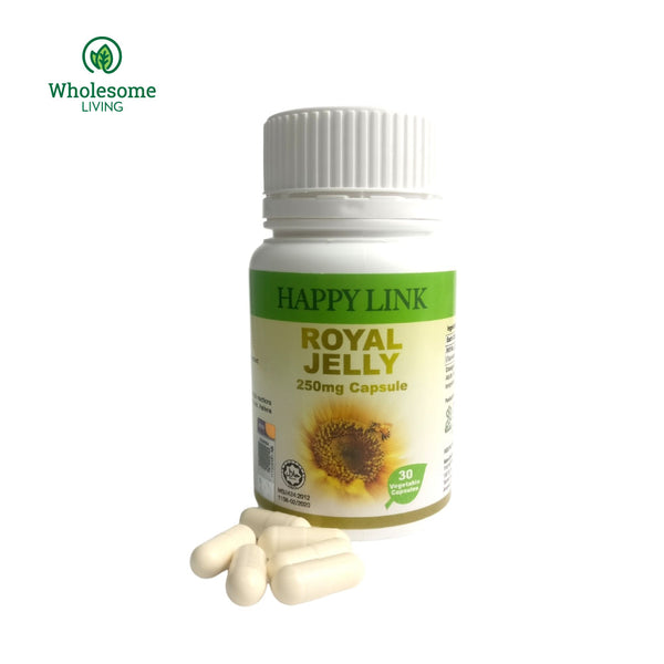Happy Link Royal Jelly 250mg x 30 Vegetable Capsules