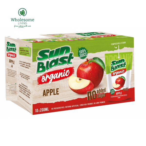 [Exp: 19 JUN 2024] Sun Blast Organic Apple Juice (200ml x 10packs)